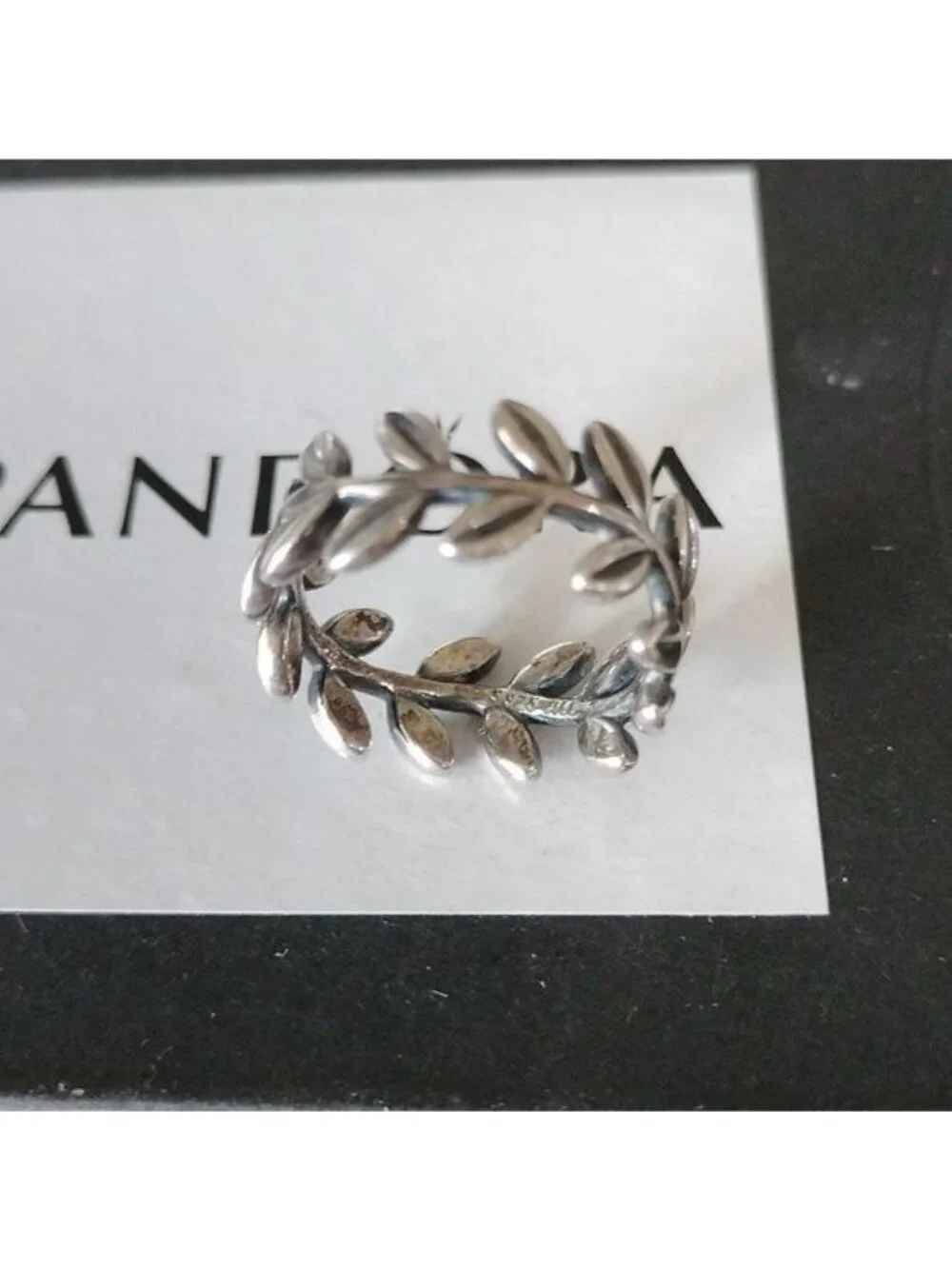 Pandora Sterling Silver Laurel Wreath Statement Ring - 190922